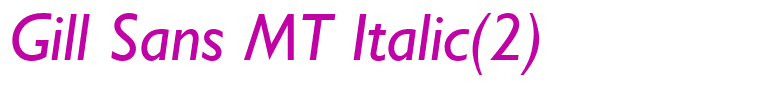 Gill Sans MT Italic(2)